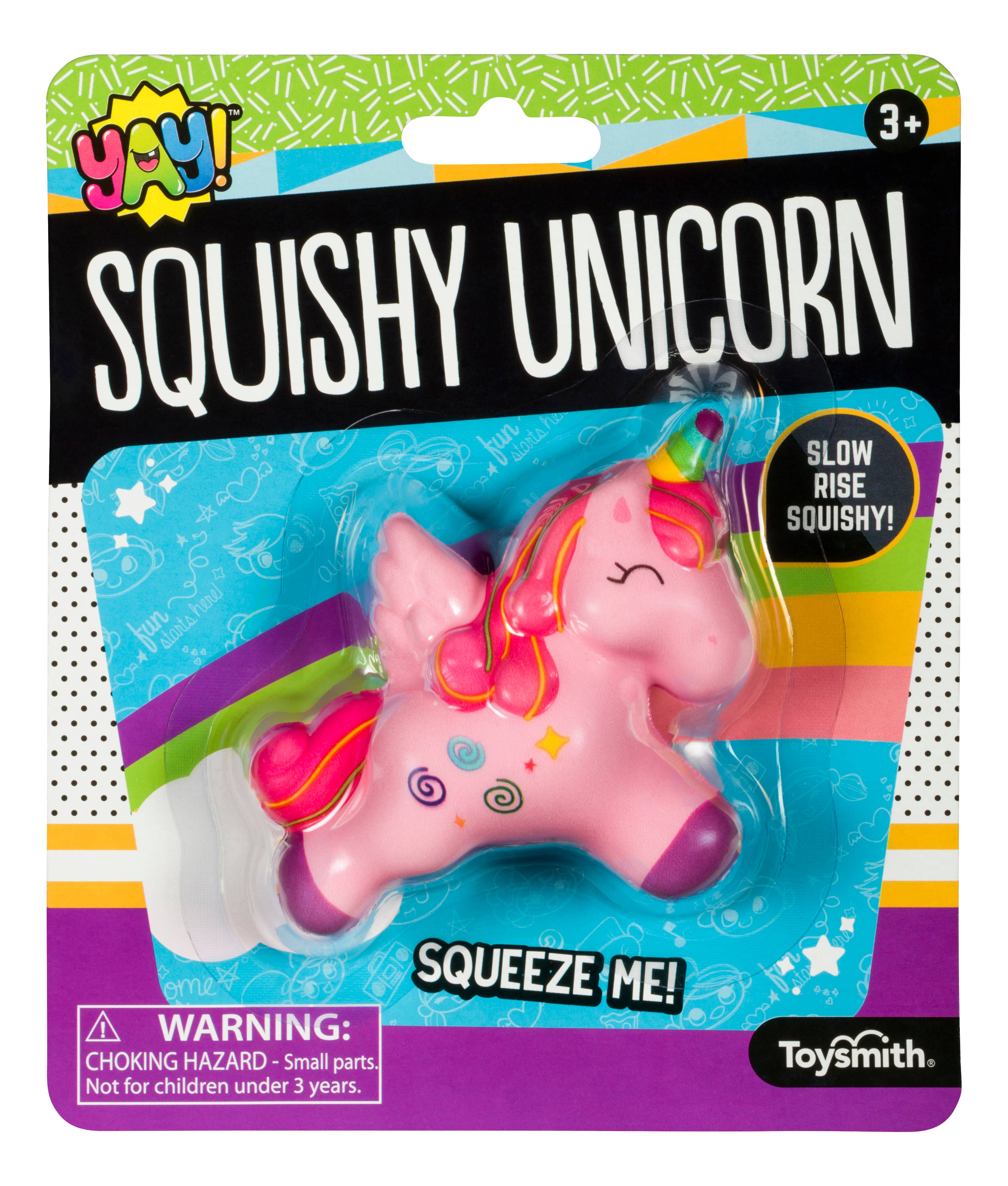 Toysmith - Yay! Toysmith Squishy Unicorn, Slow Rise Squishy, Fun Size