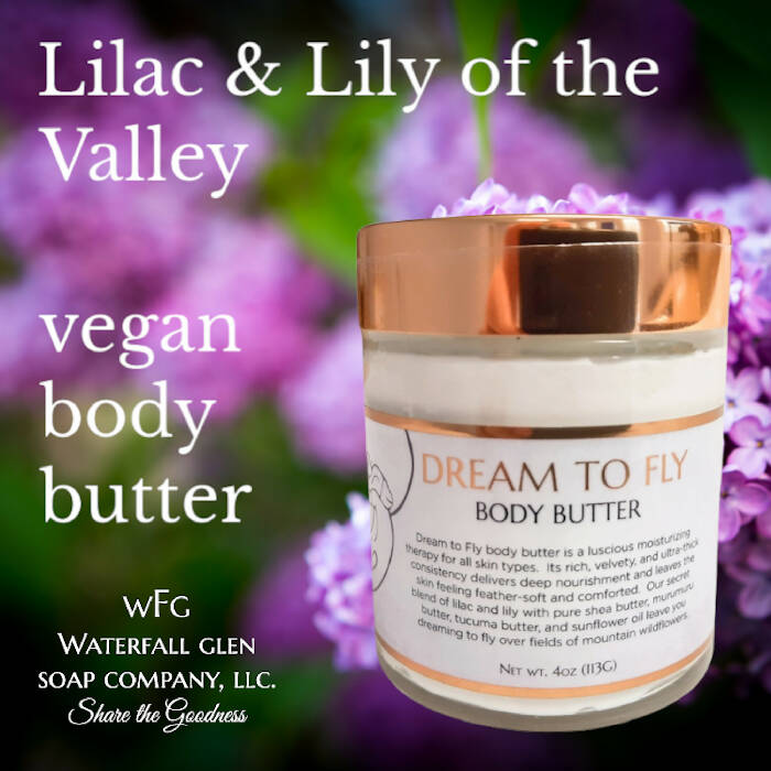 Dream to Fly, lilac and lily of the valley vegan body butter