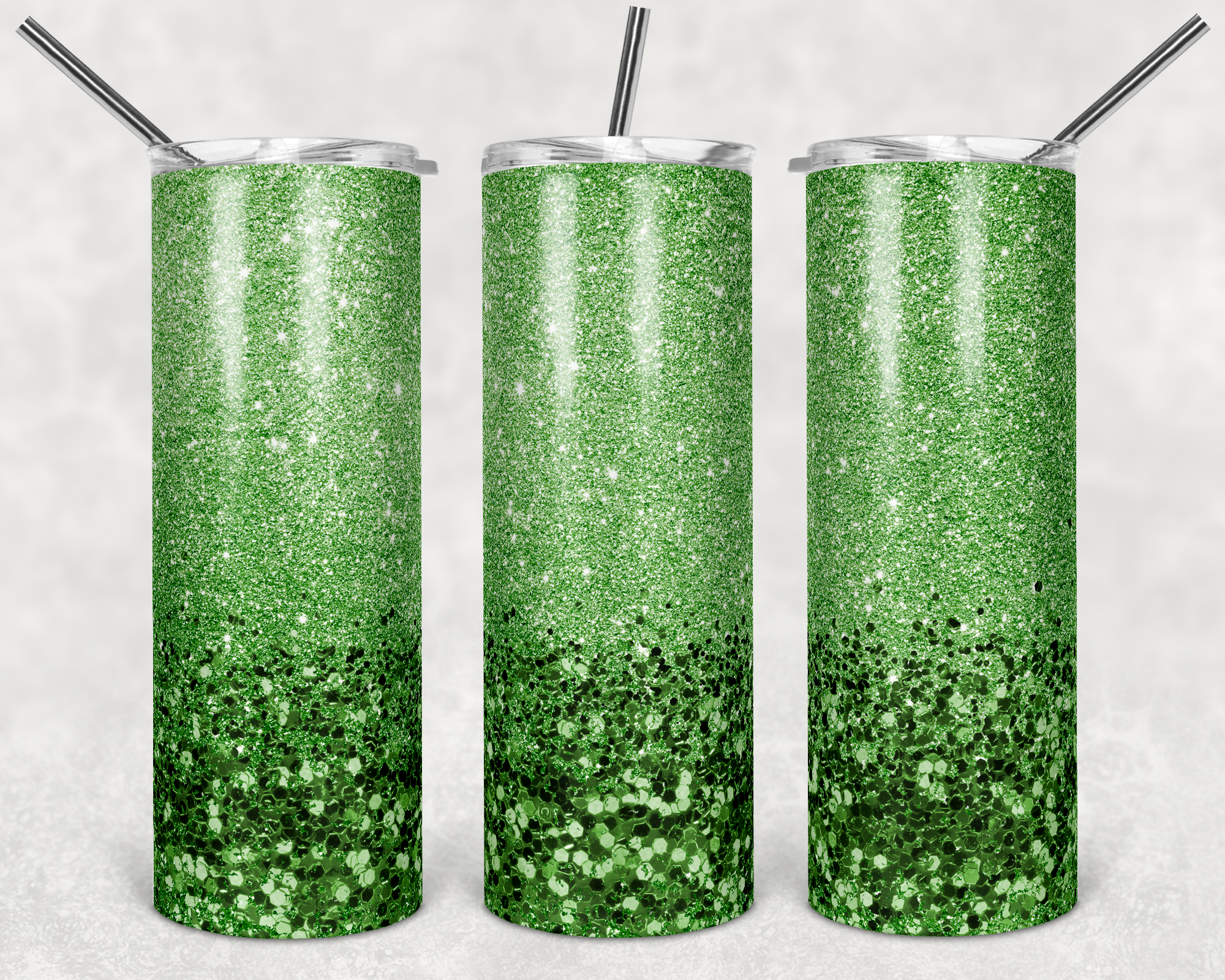 Green Fine to Chunky Glitter - 20oz Tumbler
