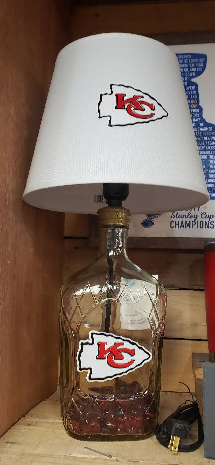 KC Football Upcycled Lamp