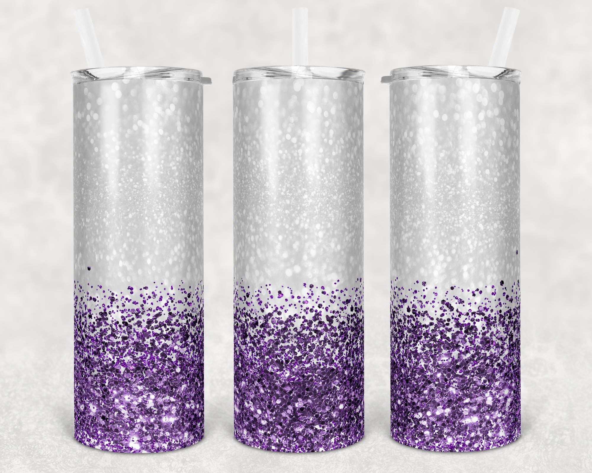 Glitter Bottom Purple - 20oz Tumbler