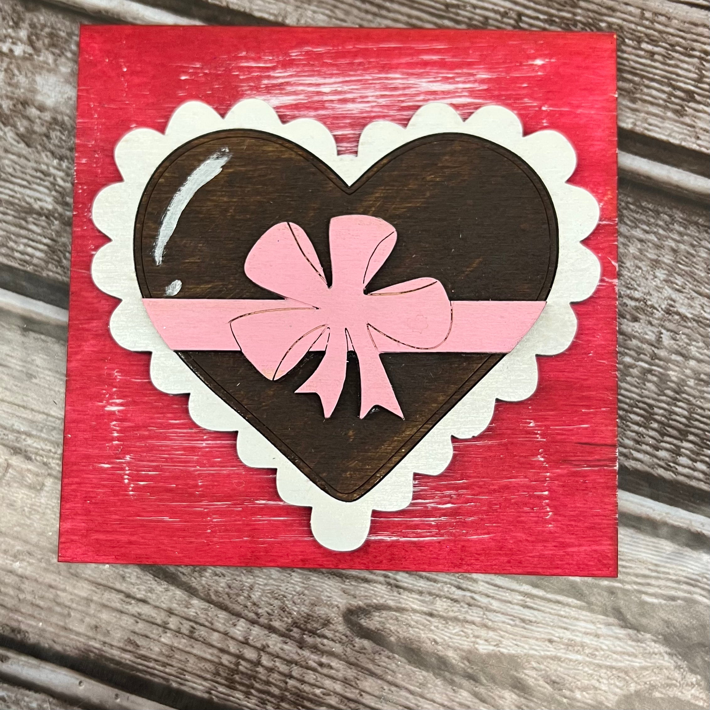 Heart Candy Box Square Insert