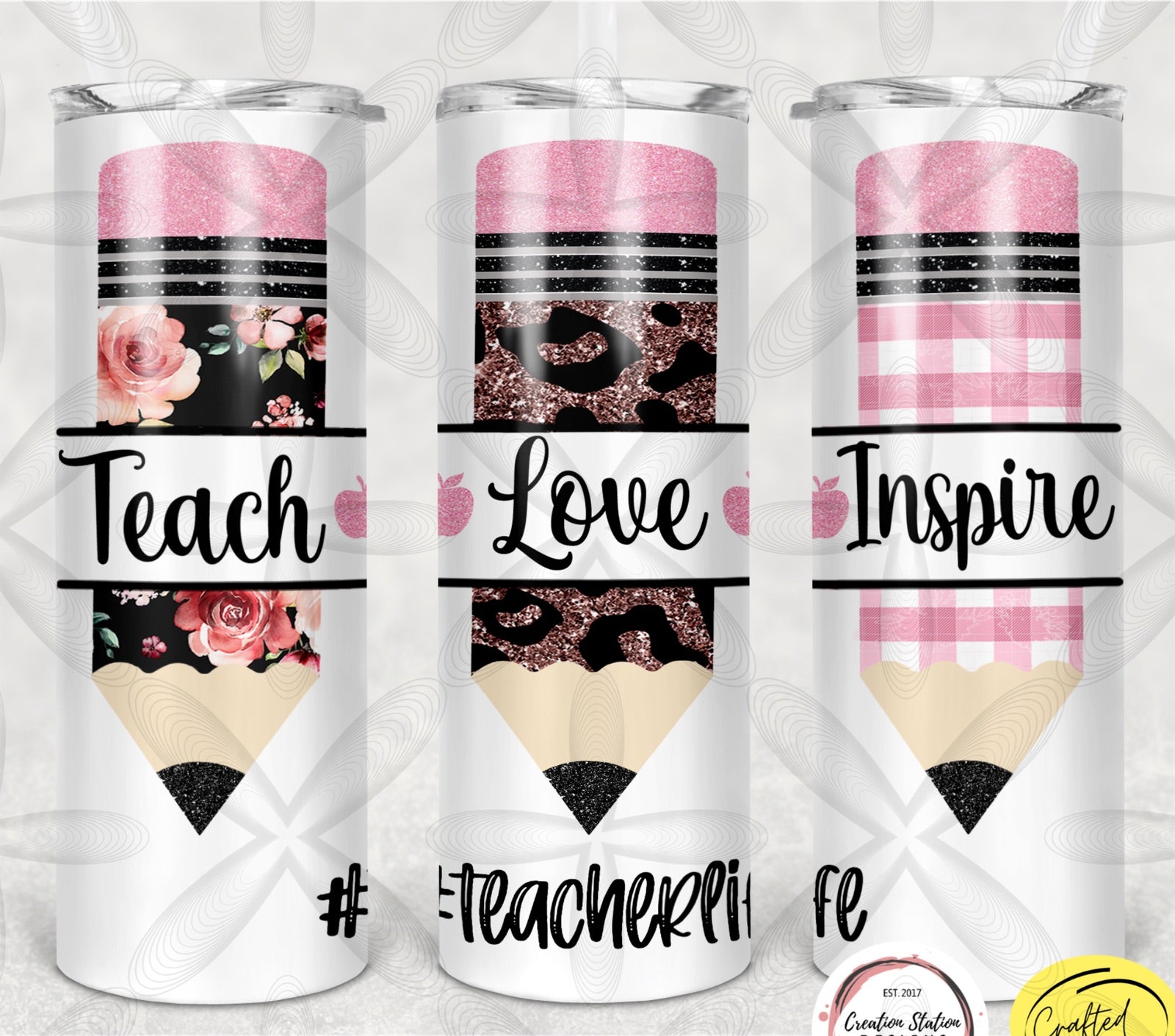 Teach - Love - Inspire Pencils  - 20oz Tumbler