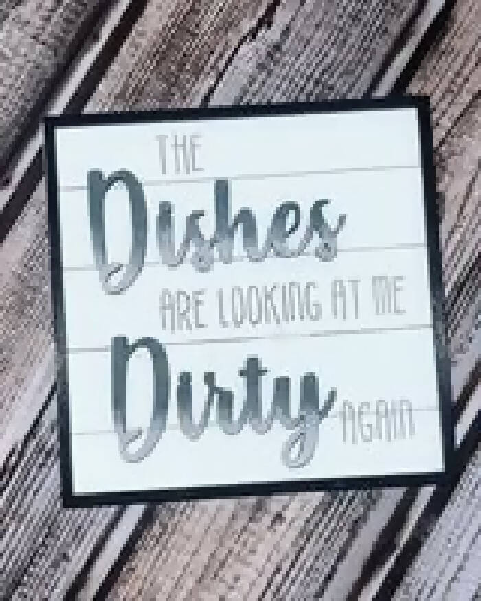 Dirty Dishes Square Insert
