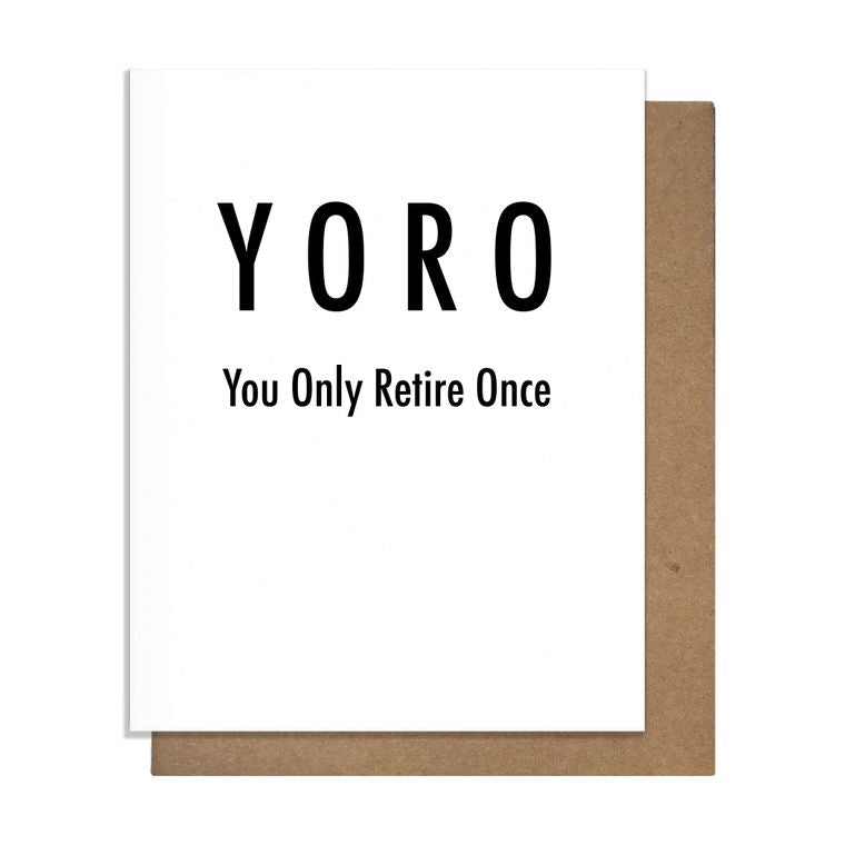 YORO Retirement Greeting Card