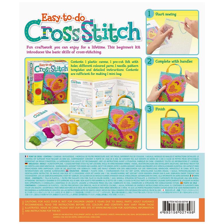 4M Cross Stitch Kit, Multicolor