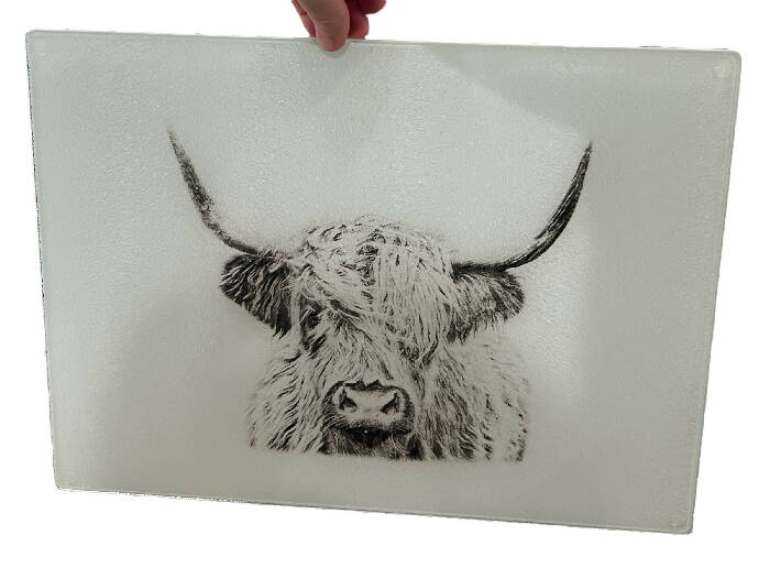 Highland cow cutting board
