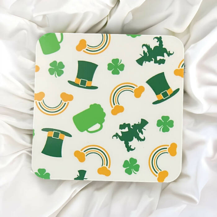 St Patrick's Day pattern coaster