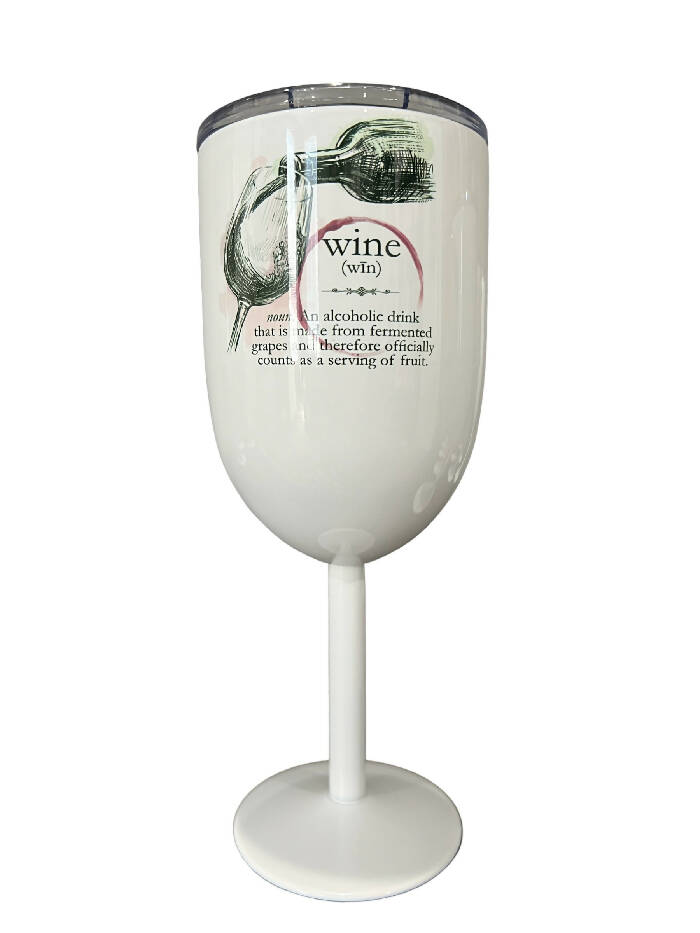 Definition of WINE (funny) stemmed wine tumbler