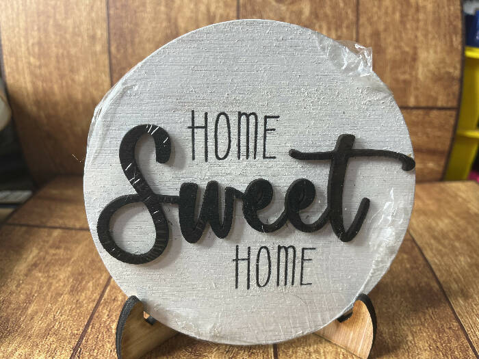 Home sweet home circle interchangeable insert