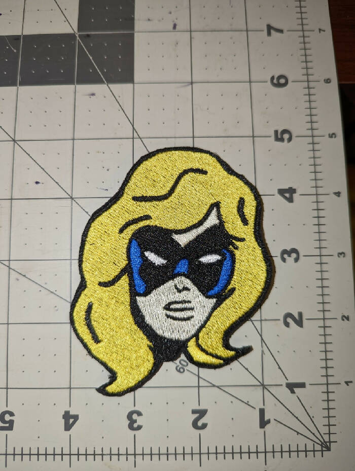 Ms. Superhero Face Iron On Patch