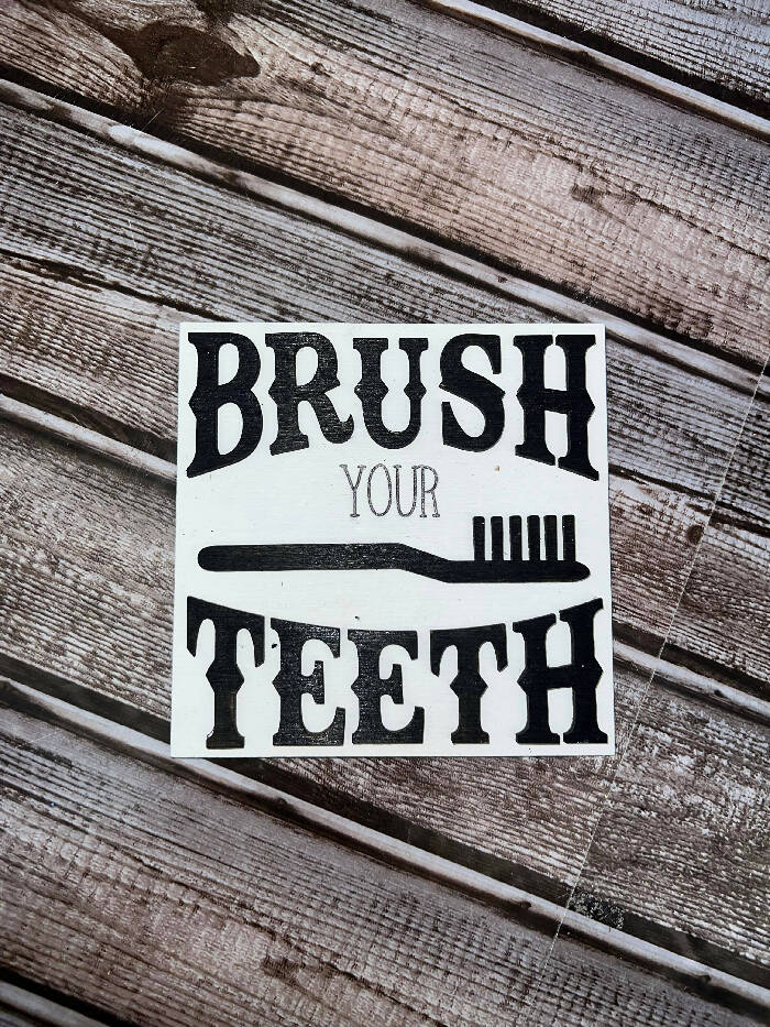 Brush Your Teeth Square Insert