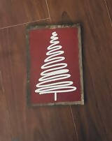 Small Christmas Tree Sign (Red)