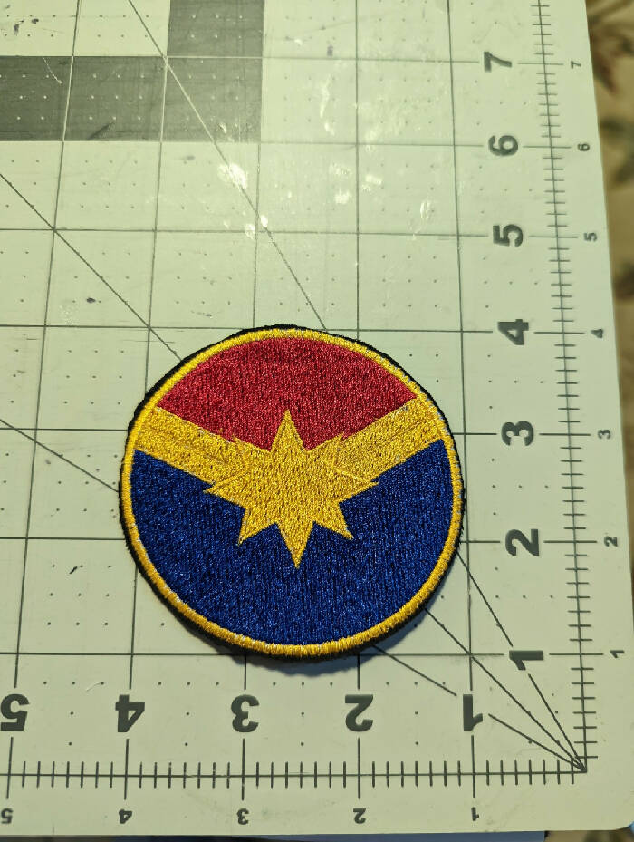 Captain Marvel Icon Iron On Patch