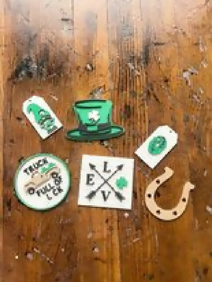 Truck Of Luck St Pats Tiered Tray Set