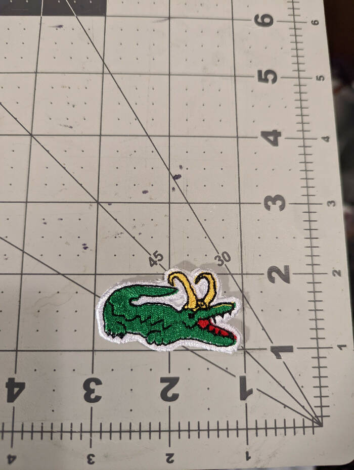 Alligator Loki Iron On Patch