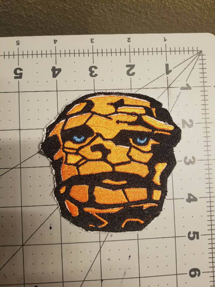 Rock Guy Face Iron On Patch