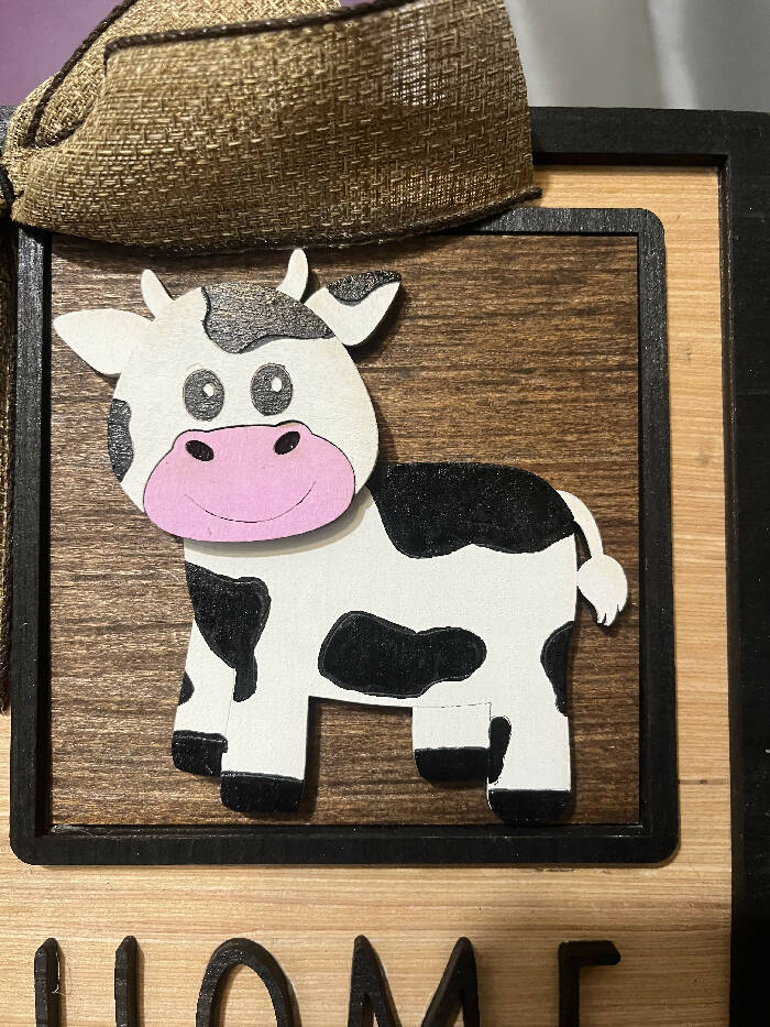 Standing cow square interchangeable insert