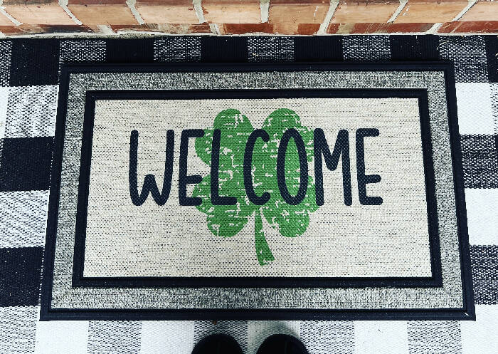 Welcome Shamrock Indoor/Outdoor Doormat
