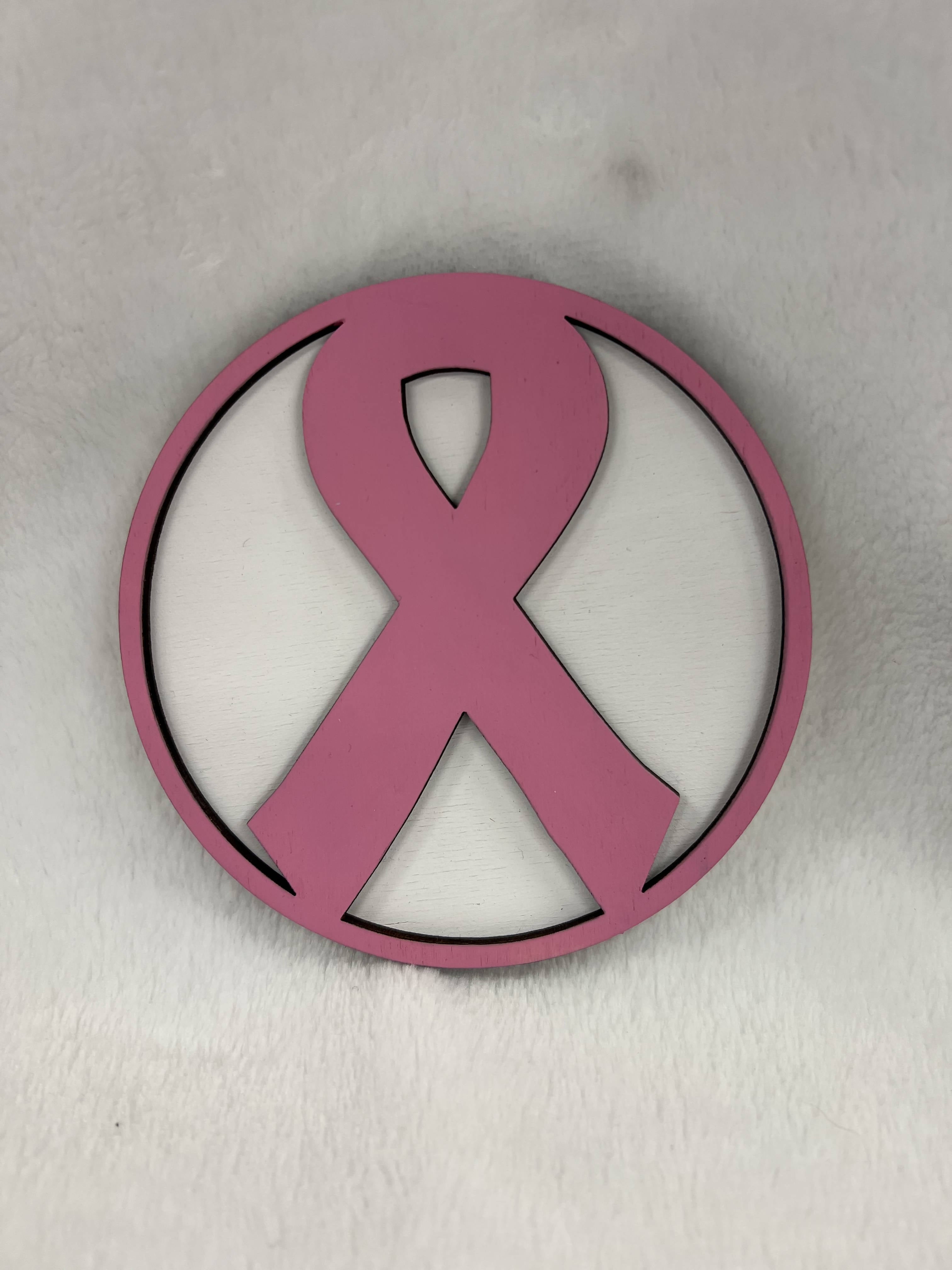 Small Velcro Insert (breast cancer ribbon) WH23
